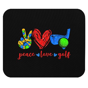 Discover Peace Love Golf Cute Golf Lovers Mouse Pads