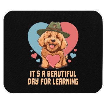 Discover It's A Beautiful Day For Learning Goldendoodle Mouse Pads