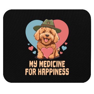 Discover My Medicine For Happiness Goldendoodle Dog Dad Mouse Pads
