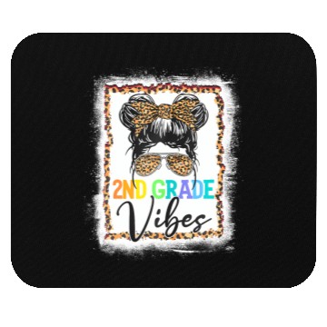 Discover Leopard Messy Bun Bleached Girls 2nd Grade Back To Mouse Pads