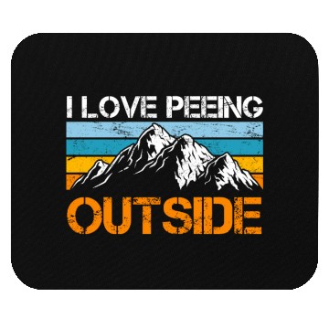 Discover Mountaineer funny Peeing outside Nature boy Mouse Pads