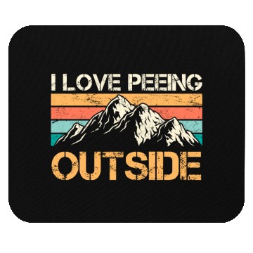 Discover Mountaineer funny Peeing outside Nature boy Mouse Pads