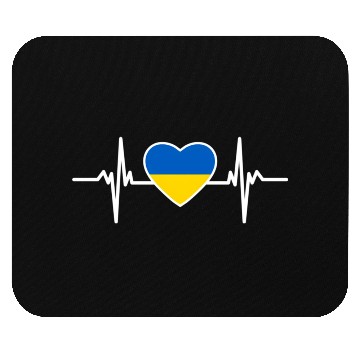 Discover Ukraine Ukraine Flag Heart Beat Ukraine Mouse Pads