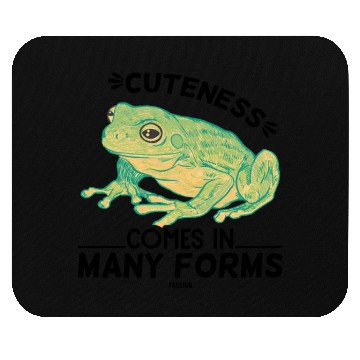 Discover green frog Mouse Pads