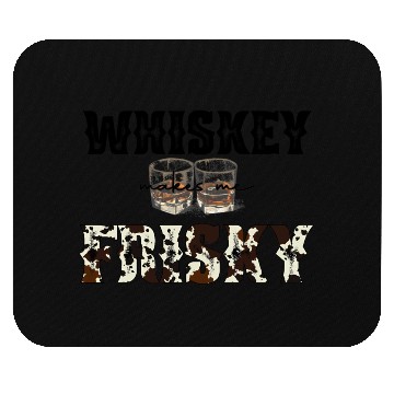 Discover Country Western Leopard Whiskey Makes Me Frisky Mouse Pads