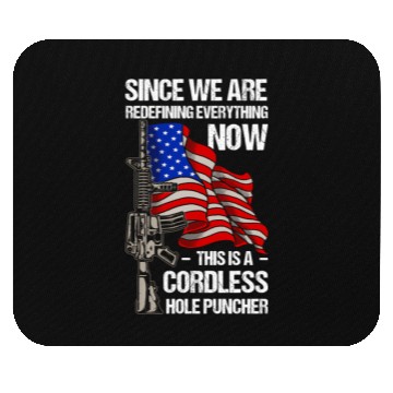 Discover Gun Cordless Hole Puncher American Flag Mouse Pads