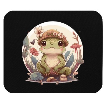 Discover Cute Cottagecore Baby Frog Toad Frog Lovers Mouse Pads