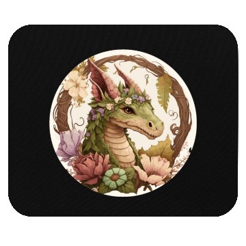 Discover Cottagecore Dragon Cute Fantasy Anime Animal Flowe Mouse Pads