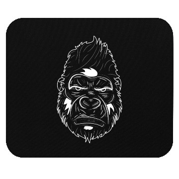 Discover Abstract Line Art of a Gorilla Face Mouse Pads
