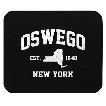 Discover Oswego New York Ny State Athletic Style Mouse Pads