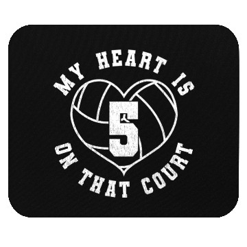 Discover Volleyball Mom Dad Saying Player Jersey Number 5 Mouse Pads