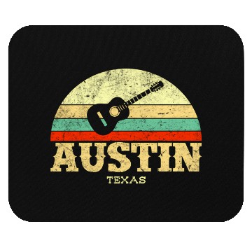 Discover Austin Texas Guitar Lone Star State Mouse Pads