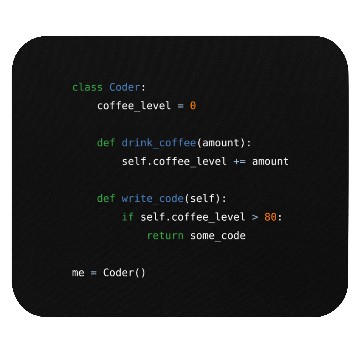Discover Coffee loving, object oriented python programmer Mouse Pads