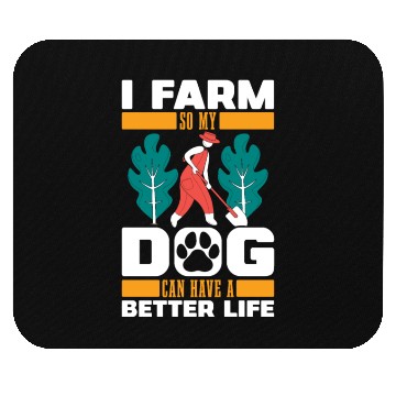 Discover Farming Farmer Dog Mouse Pads