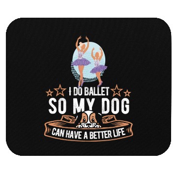 Discover Ballet Ballerina Dog Mouse Pads