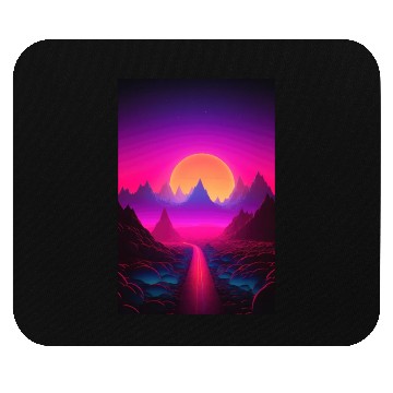 Discover Luminous Peaks: Synthwave Serenity Mouse Pads