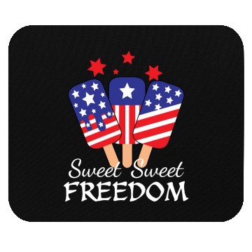 Discover Sweet Freedom Icream 4th July America Flag Mouse Pads