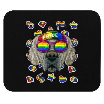 Discover Lgbt Golden Retriever Gay Pride Month Dog Rainbow Mouse Pads