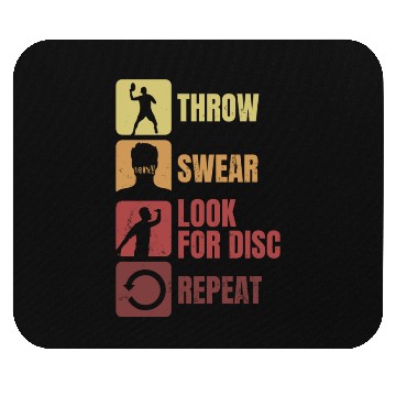 Discover Vintage Frisbee Player Retro Disc Golf Mouse Pads