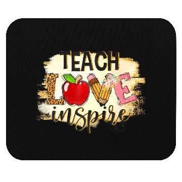 Discover Teach Love Inspire Back To School Leopard Teacher Mouse Pads