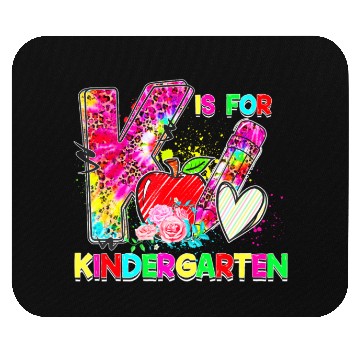 Discover Tie Dye Leopard K Is For Kindergarten Teacher Back Mouse Pads