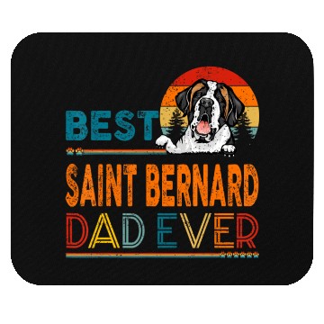 Discover Vintage Best Saint Bernard Dad Ever Father's Day Mouse Pads