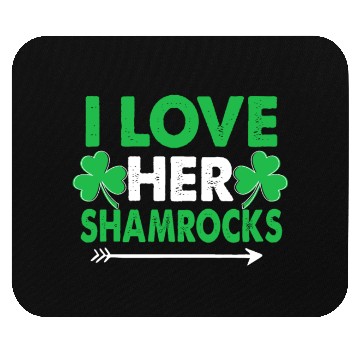 Discover I Love Her Shamrocks - St Patricks Day Matching Co Mouse Pads
