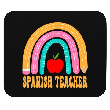 Discover Spanish Teacher Rainbow Pencil Back To School Appr Mouse Pads