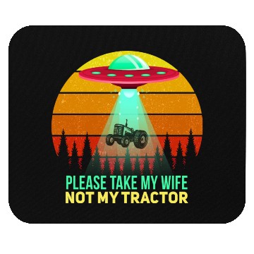 Discover Funny Farmer Tractor Saying Motif Mouse Pads