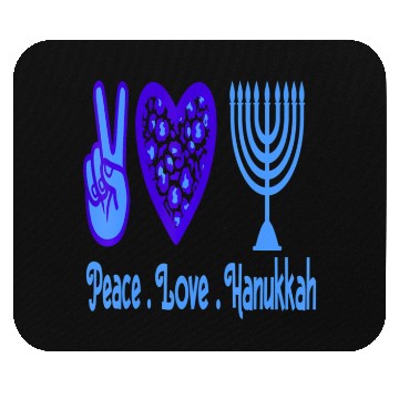 Discover Peace Love Hanukkah 2021 Jewish Menorah Hanukkah C Mouse Pads