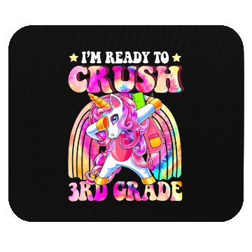 Discover Unicorn 3rd Grade Back To School First Day Tie Dye Mouse Pads