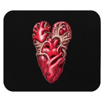Discover real realistic human heart Mouse Pads