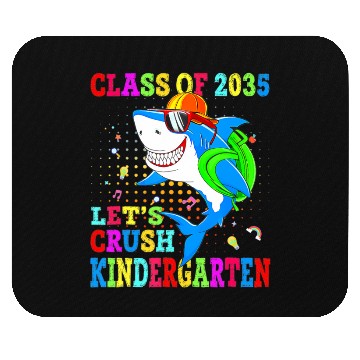 Discover Let's Crush Kindergarten Shark Back To School Clas Mouse Pads