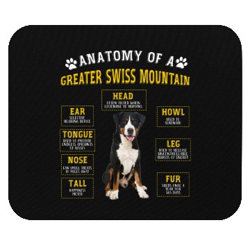 Discover Anatomy Greater Swiss Mountain Men Mouse Pads