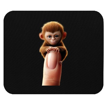 Discover Finger monkey on finger Mouse Pads