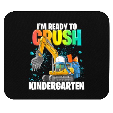 Discover Kindergarten Excavator Construction Back to School Mouse Pads