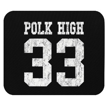 Discover Polk High School Football Jersey 33 Aged Look Mouse Pads