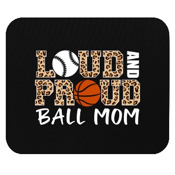 Discover Loud And Proud Ball Mom Leopard Baseball Mouse Pads