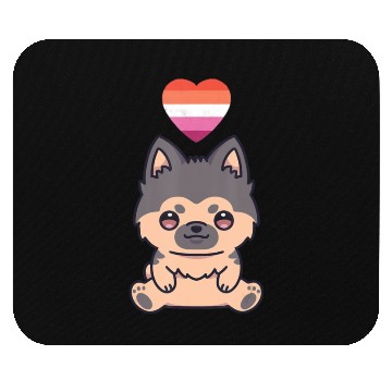Discover Lesbian German Shepherd Lgbtq Pride Flag Anime Mouse Pads