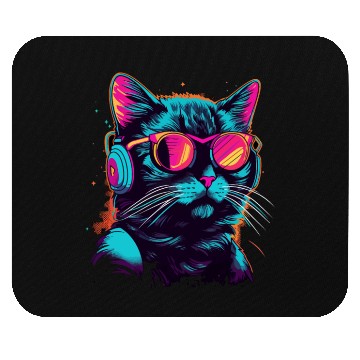 Discover 80s Cat Music Mouse Pads