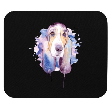 Discover Basset Hound Watercolor Dog Lover Basset Hound Mouse Pads