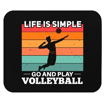 Discover Volleyball Player Motif Mouse Pads