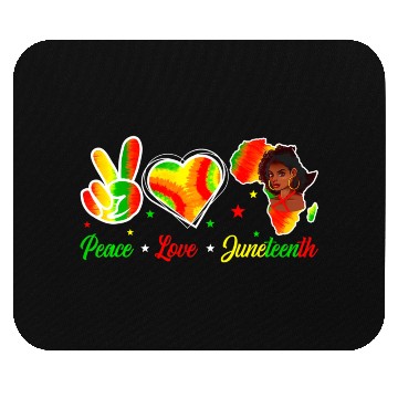 Discover Peace Love Junenth 1865 Emancipation Day Black His Mouse Pads