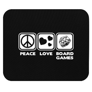 Discover Peace Love & Board Games - Cool Board Game Mouse Pads