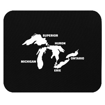 Discover Great Lakes Map Mouse Pads