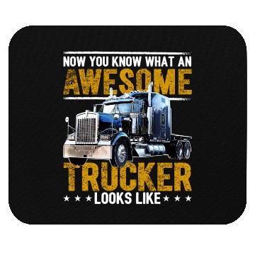 Discover Awesome Trucker Big Rig Semi-Trailer Truck Driver Mouse Pads