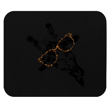 Discover Hipster Giraffe Print Leopard Print Glasses Mouse Pads