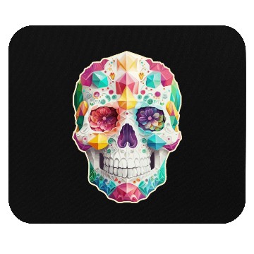 Discover Jeweled Sugar Skull Mouse Pads