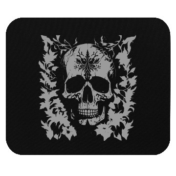 Discover gothic skull in organic ornaments Mouse Pads
