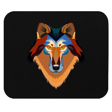Discover Orange wolf Mouse Pads